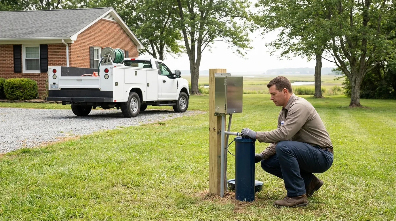 New well pump installation at a Chesapeake, VA property